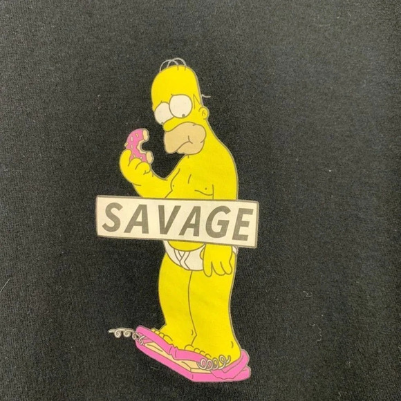 Mercy‎ Vintage Men's Homer Simpson Savage Doughnut Forever Young T-Shirt Size M - Picture 4 of 10